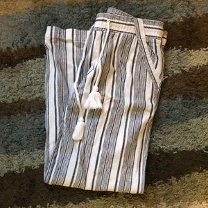 Jolt Black and White Striped Pants